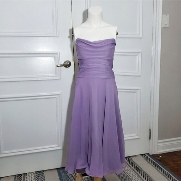 bridal boutique Dresses & Skirts - Boutique Halter Mesh Flowy Lilac Dress- Size 2 (XS-XXS Fit)
